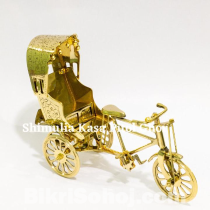 Copper Rickshaw Showpiece